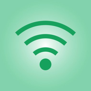 WiFi sembolü. Vektör kablosuz ağ kutsal kişilerin resmi. Düz tasarım stili.