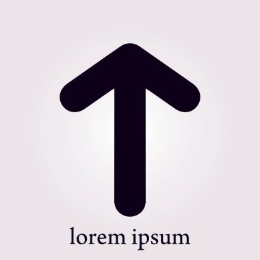 Ok simgesi. Kara navigasyonu için işaretçi yönünü.
