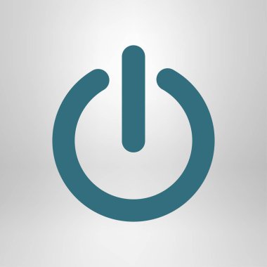 Güç işareti simgesi, renkli vektör çizim