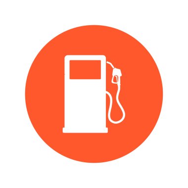 benzin pompa meme, vektör çizim basit simgesi