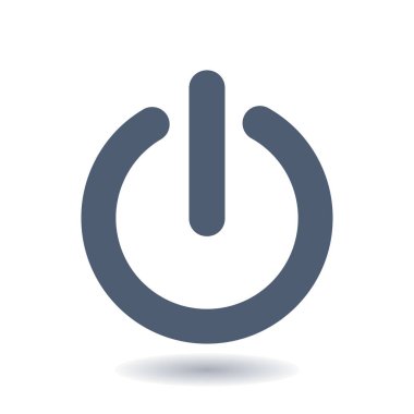 Güç işareti düz simgesi.