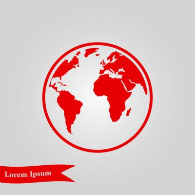 Küre simgesi. Dünya gezegeninde seyahat. Dünya çapında seyahat.