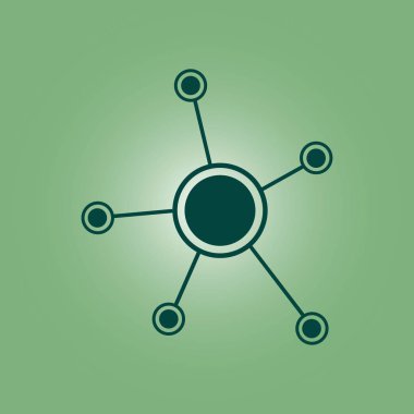 Sosyal ağ tek simge. Küresel teknoloji. İş sosyal bağlantıları ağ.