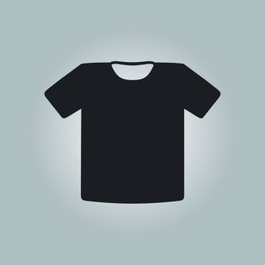T-shirt işareti simgesi. Giysi sembolü. Düz tasarım stili.