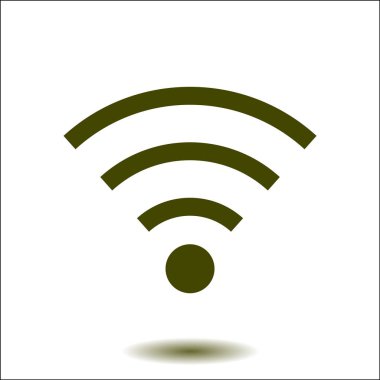WiFi sembolü. Vektör kablosuz ağ kutsal kişilerin resmi. Düz tasarım stili.