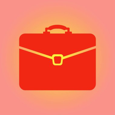 Evrak çantası ikonu, vektör illüstrasyonu. düz tasarım biçimi. 