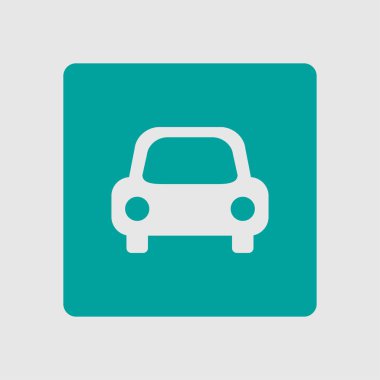 Taşıma simgesi. Araba işareti. Teslimat taşıma sembolü.