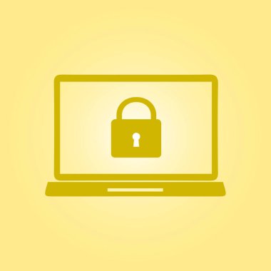 Internet güvenlik kavramı simgesi. Kimlik ve koruma simgesi.