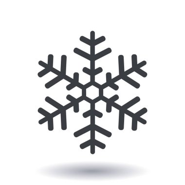 Kar tanesi simgesi. Yılbaşı Dekorasyonu. Tüm Noel ve yeni yıl kutlamak için.