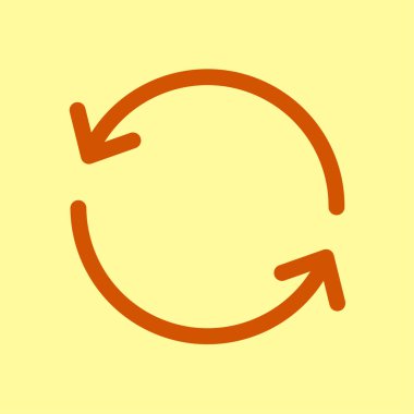 Dairesel ok işareti simge vektör. Düz tasarım stili.