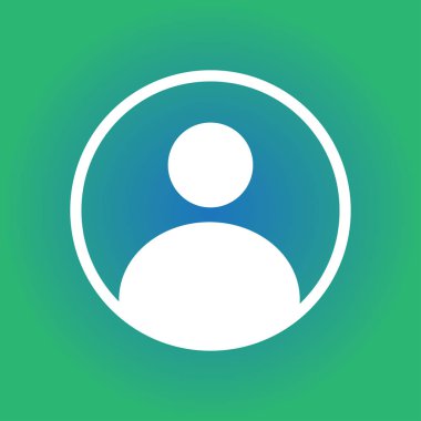 Bağlantı işareti. Kullanıcı işareti simgesi. Kişi sembolü. İnsan avatar. Düz stil. 