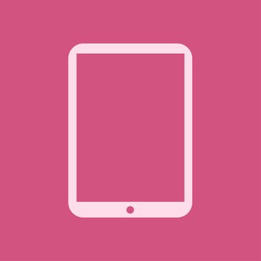 Modern dijital tablet Pc simgesi. Düz tasarım simgesi. 