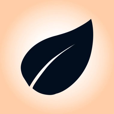 Yaprak simgesi. Taze doğal ürün. Organik ürün simgesi. Düz tasarım stili.