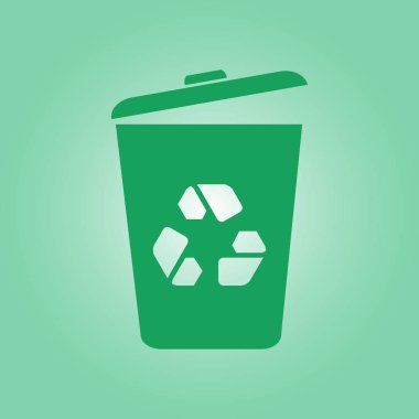 Çöp kutusu simgesini. Sil, Çöp Kutusu'na taşıyın, disk alanı temizleyin. Vektör çizim 