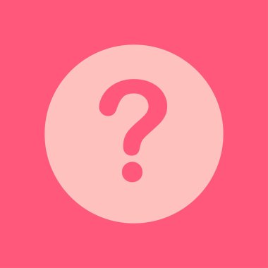 Soru işareti işareti simgesi. Yardım simgesi. SSS işareti. Düz tasarım stili. 