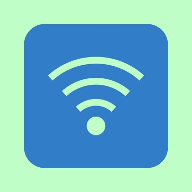 WiFi sembolü. Vektör kablosuz ağ kutsal kişilerin resmi. Düz tasarım stili.