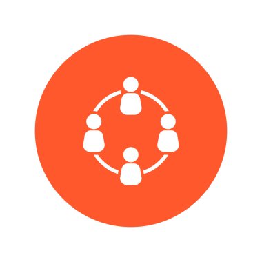 İletişim konsepti. Sosyal ağ tek simgesi. Küresel teknoloji İş dünyasındaki sosyal bağlantılar ağı.