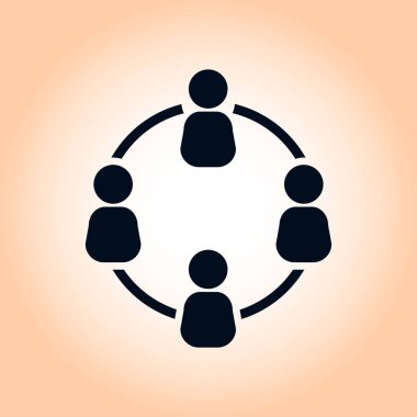 İletişim kavramı, vektör çizim basit simgesi