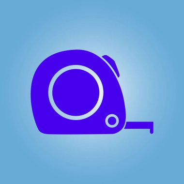  Mezura simgesi. Rulet inşaat sembolü. Boyutları ve ölçüleri. Bir kesim kartı oluşturma.