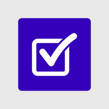 Kontrol listesi simgesi. Kutu işaretinde işaretle.