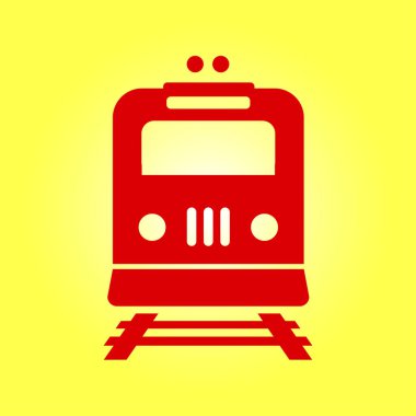 Tren simgesi. Metro sembolü. Tren istasyonu işareti.