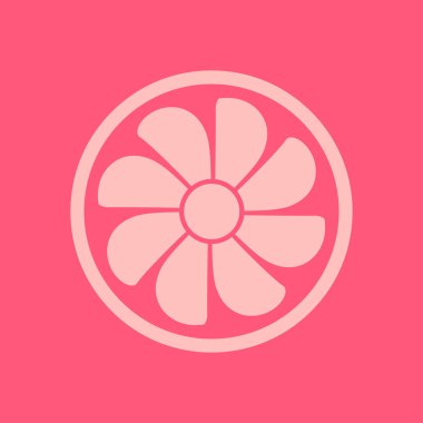 Egzoz fan simge. Vantilatör sembolü. Düz tasarım stili.