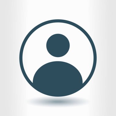 Bağlantı işareti. Kullanıcı işareti simgesi. Kişi sembolü. İnsan avatar. Düz stil. 