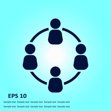 İletişim konsepti. Sosyal ağ tek simgesi. Küresel teknoloji İş dünyasındaki sosyal bağlantılar ağı.