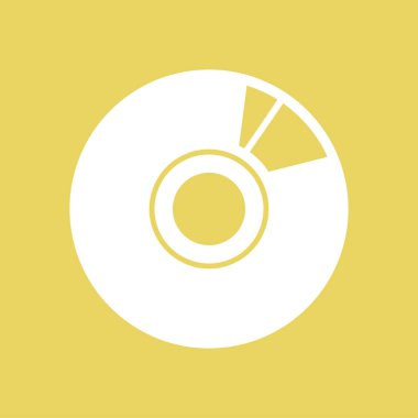 CD veya Dvd simgesini. Kompakt disk erkek. Düz tasarım stili.