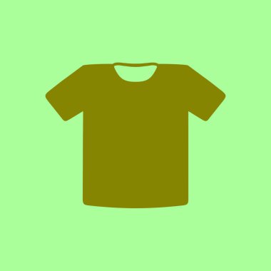 T-shirt işareti simgesi. Giysi sembolü. Düz tasarım stili.