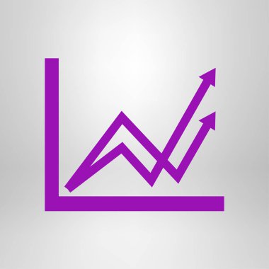 Grafik grafik simgesi. Diyagram sembolü. Renk vektör illüstrasyonu