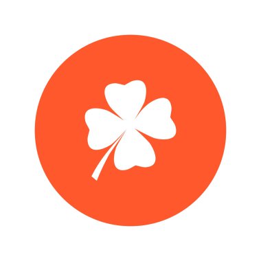 Yaprak yonca işareti simgesi. Aziz patrick sembolü. Ekoloji kavramı. Düz tasarım stili.