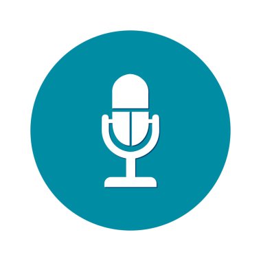 Hoparlör simgesi. Canlı müzik işareti. Düz tasarım stili. 