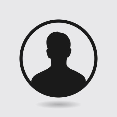 Kullanıcı simgesi simgesi. Kişi sembolü. İnsan avatarı. Düz stil.. 