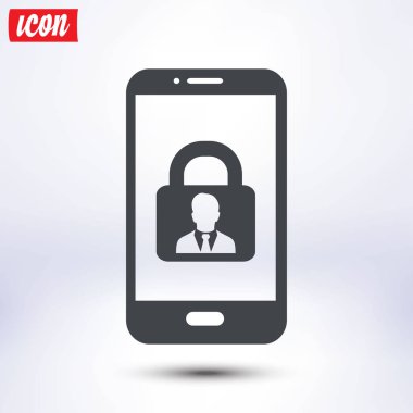 Internet güvenlik kavramı simgesi. Kimlik ve koruma simgesi.