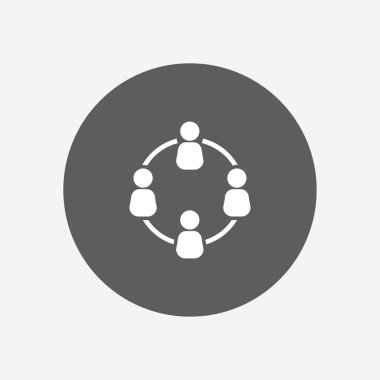 İletişim konsepti. Sosyal ağ tek simgesi. Küresel teknoloji İş dünyasındaki sosyal bağlantılar ağı.