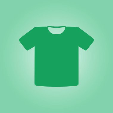 T-shirt işareti simgesi. Giysi sembolü. Düz tasarım stili.