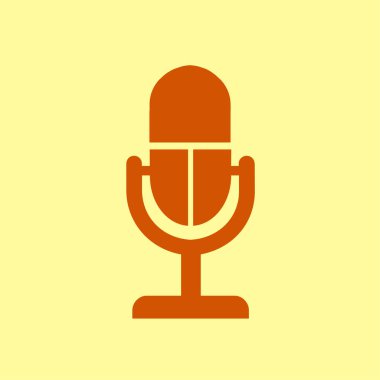 Hoparlör simgesi. Canlı müzik işareti. Düz tasarım stili. 