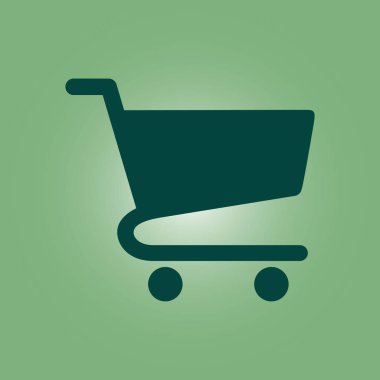 Grafik alışveriş düz simgesi. Bir ürünü Sepete Ekle.