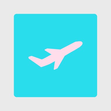 Uçak uçuş biletleri hava sinek seyahat kalkış siluet öğesi. Uçak sembolü. Seyahat etmek simge. Düz tasarım. 