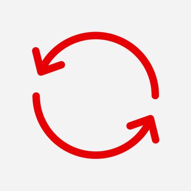 Dairesel ok işareti simge vektör. Düz tasarım stili.