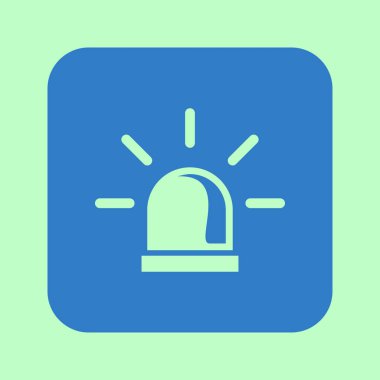 Polis tek simge. Alarm güç düğmesi. Polis seslenmek düğme.