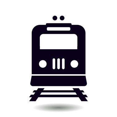 Tren simgesi. Metro sembolü. Tren istasyonu işareti.