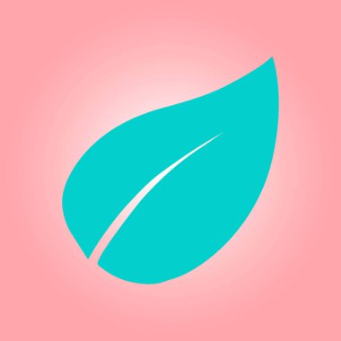 Yaprak simgesi. Taze doğal ürün. Organik ürün simgesi. Düz tasarım stili.