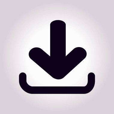 Simgesini indirin. Düğme yükleyin. Düz tasarım stili.