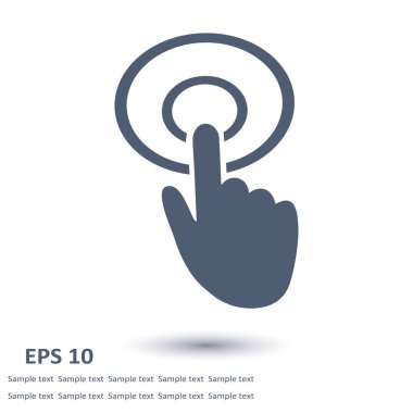 El imleç işareti simgesi. El işaretçi simgesi. Modern UI Web sitesi gezinme. Düz tasarım. 