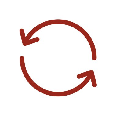 Dairesel ok işareti simge vektör. Düz tasarım stili.