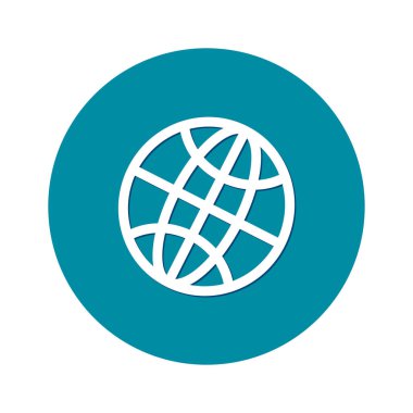 Küre simgesi. Düz tasarım stili dünya vektör simgeler.