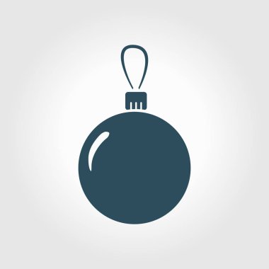 Noel topları simgesi. Yılbaşı Dekorasyonu. Tüm Noel ve yeni yıl kutlamak için.