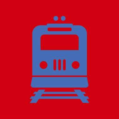 Tren simgesi. Metro sembolü. Tren istasyonu işareti.